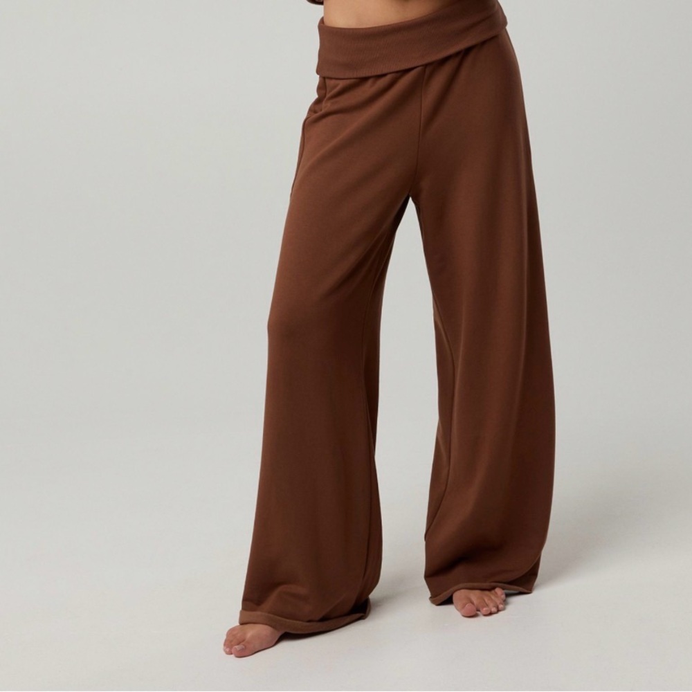 Offline Aerie•OTT Fleece Super Wide Leg Foldover Pant•Size S•NWT